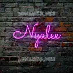nyalee in Pink Neon style - 3D name wallpaper