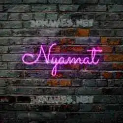 nyamat in Pink Neon style - 3D name wallpaper