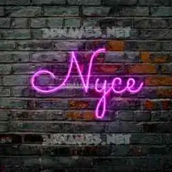 nyce in Pink Neon style - 3D name wallpaper