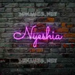 nyeshia in Pink Neon style - 3D name wallpaper