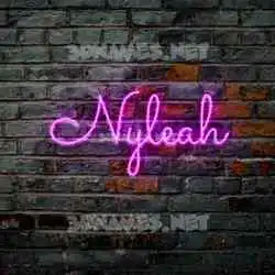nyleah in Pink Neon style - 3D name wallpaper