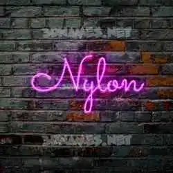 nylon in Pink Neon style - 3D name wallpaper