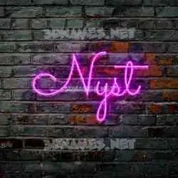 nyst in Pink Neon style - 3D name wallpaper