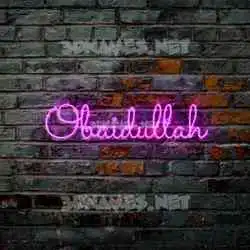 obaidullah in Pink Neon style - 3D name wallpaper