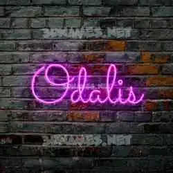 odalis in Pink Neon style - 3D name wallpaper