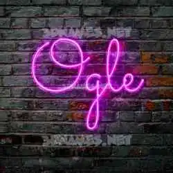 ogle in Pink Neon style - 3D name wallpaper