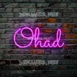 ohad in Pink Neon style - 3D name wallpaper