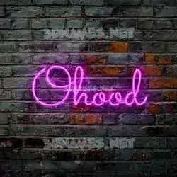 ohood in Pink Neon style - 3D name wallpaper