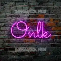 onlk in Pink Neon style - 3D name wallpaper