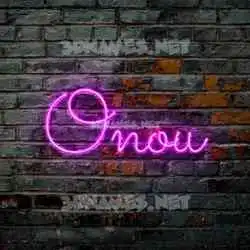 onou in Pink Neon style - 3D name wallpaper