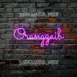 orangzaib in Pink Neon style - 3D name wallpaper