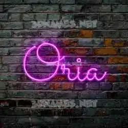 oria in Pink Neon style - 3D name wallpaper