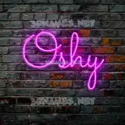 oshy in Pink Neon style - 3D name wallpaper