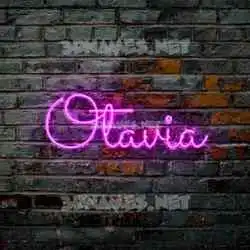 otavia in Pink Neon style - 3D name wallpaper