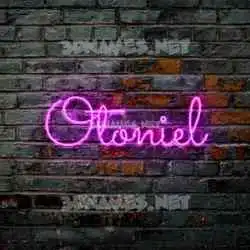 otoniel in Pink Neon style - 3D name wallpaper