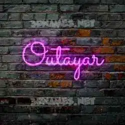 outayar in Pink Neon style - 3D name wallpaper