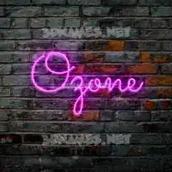 ozone in Pink Neon style - 3D name wallpaper