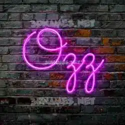 ozz in Pink Neon style - 3D name wallpaper