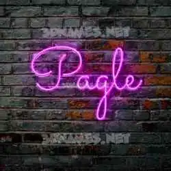 pagle in Pink Neon style - 3D name wallpaper
