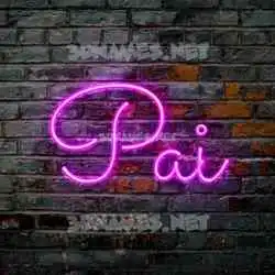 pai in Pink Neon style - 3D name wallpaper