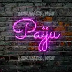 pajju in Pink Neon style - 3D name wallpaper