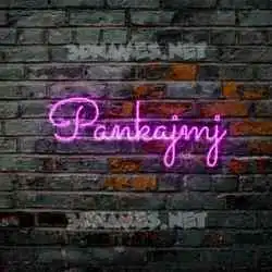pankajmj in Pink Neon style - 3D name wallpaper