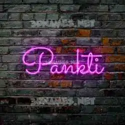 pankti in Pink Neon style - 3D name wallpaper
