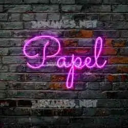 papel in Pink Neon style - 3D name wallpaper