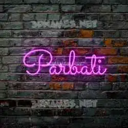 parbati in Pink Neon style - 3D name wallpaper