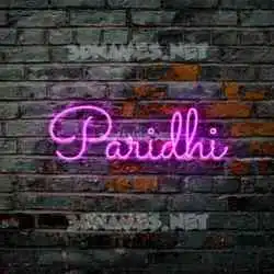 paridhi in Pink Neon style - 3D name wallpaper