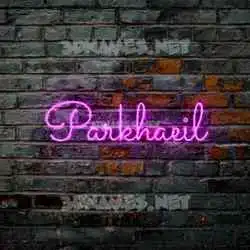 parkhaeil in Pink Neon style - 3D name wallpaper