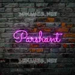 parshant in Pink Neon style - 3D name wallpaper