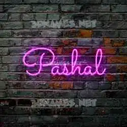 pashal in Pink Neon style - 3D name wallpaper
