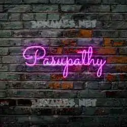 pasupathy in Pink Neon style - 3D name wallpaper