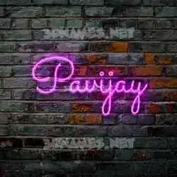 pavijay in Pink Neon style - 3D name wallpaper