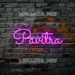 pavitra in Pink Neon style - 3D name wallpaper