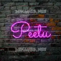 peetu in Pink Neon style - 3D name wallpaper