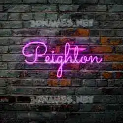 peighton in Pink Neon style - 3D name wallpaper