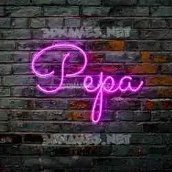 pepa in Pink Neon style - 3D name wallpaper