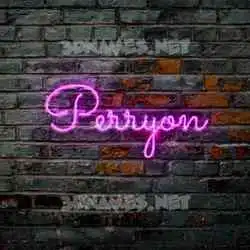 perryon in Pink Neon style - 3D name wallpaper