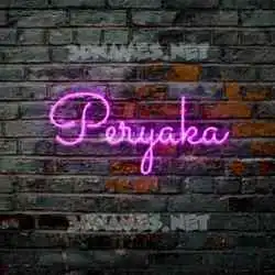 peryaka in Pink Neon style - 3D name wallpaper