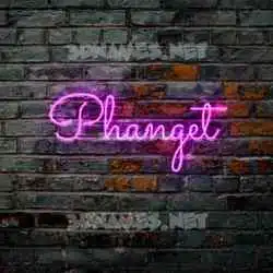 phanget in Pink Neon style - 3D name wallpaper