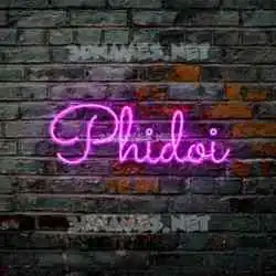 phidoi in Pink Neon style - 3D name wallpaper