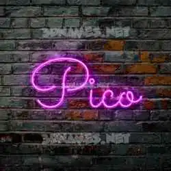 pico in Pink Neon style - 3D name wallpaper