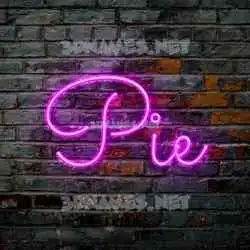 pie in Pink Neon style - 3D name wallpaper