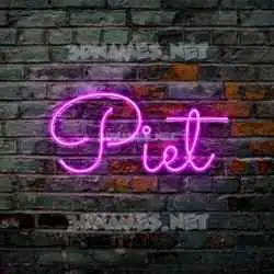 piet in Pink Neon style - 3D name wallpaper