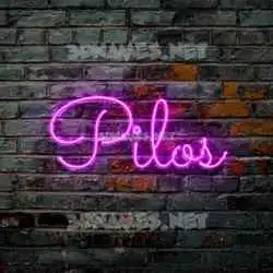 pilos in Pink Neon style - 3D name wallpaper