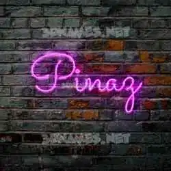 pinaz in Pink Neon style - 3D name wallpaper