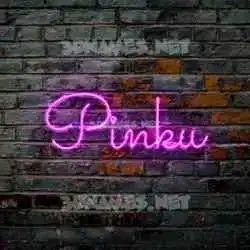 pinku in Pink Neon style - 3D name wallpaper