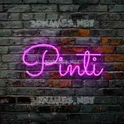 pinti in Pink Neon style - 3D name wallpaper